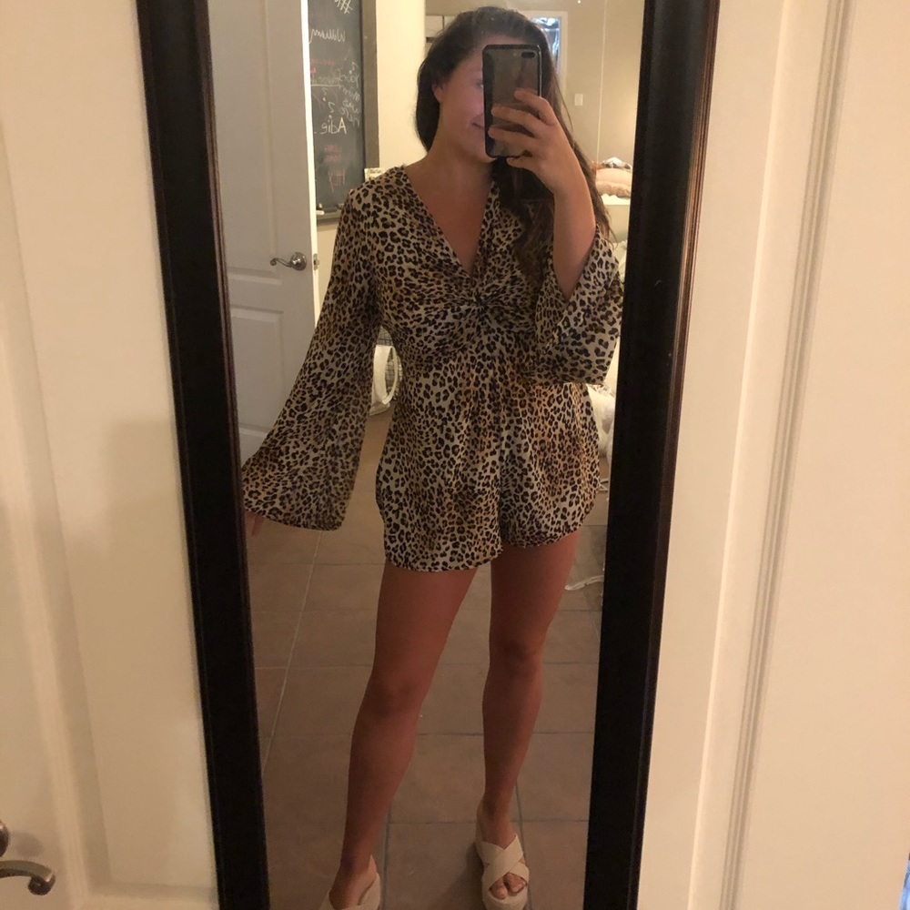 Cheetah print romper